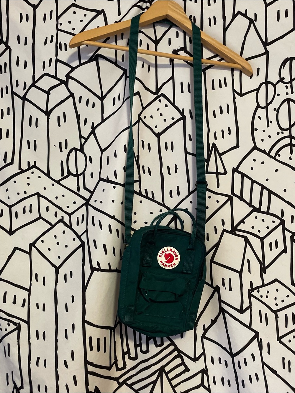 Fjallraven Kanken Mini Crossbody Bag - Dark Green